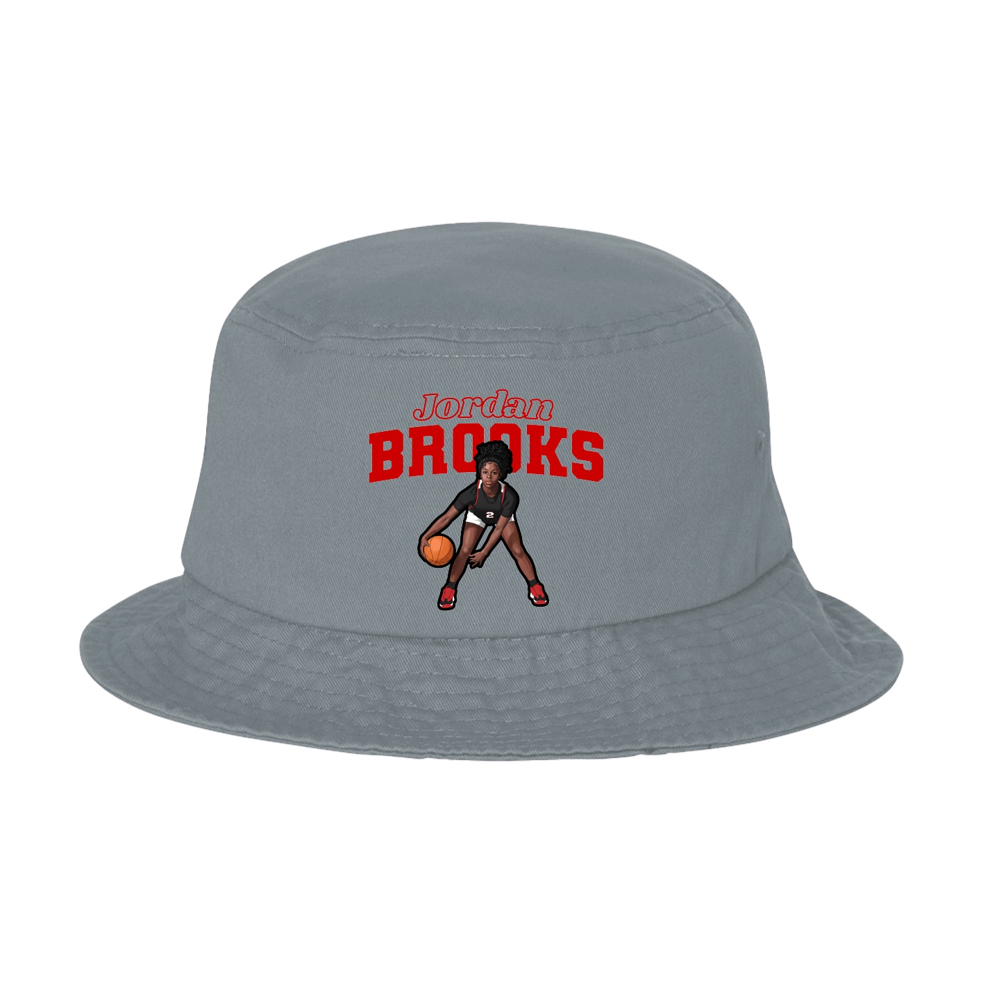 Bucket Cap — Name Arch in Grey