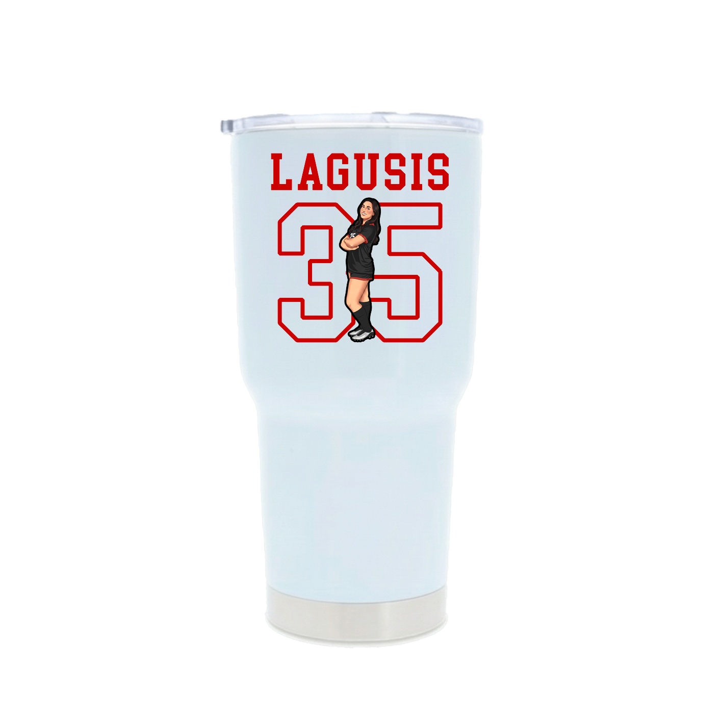 30oz Stainless Steel Tumbler — Shirsey in White
