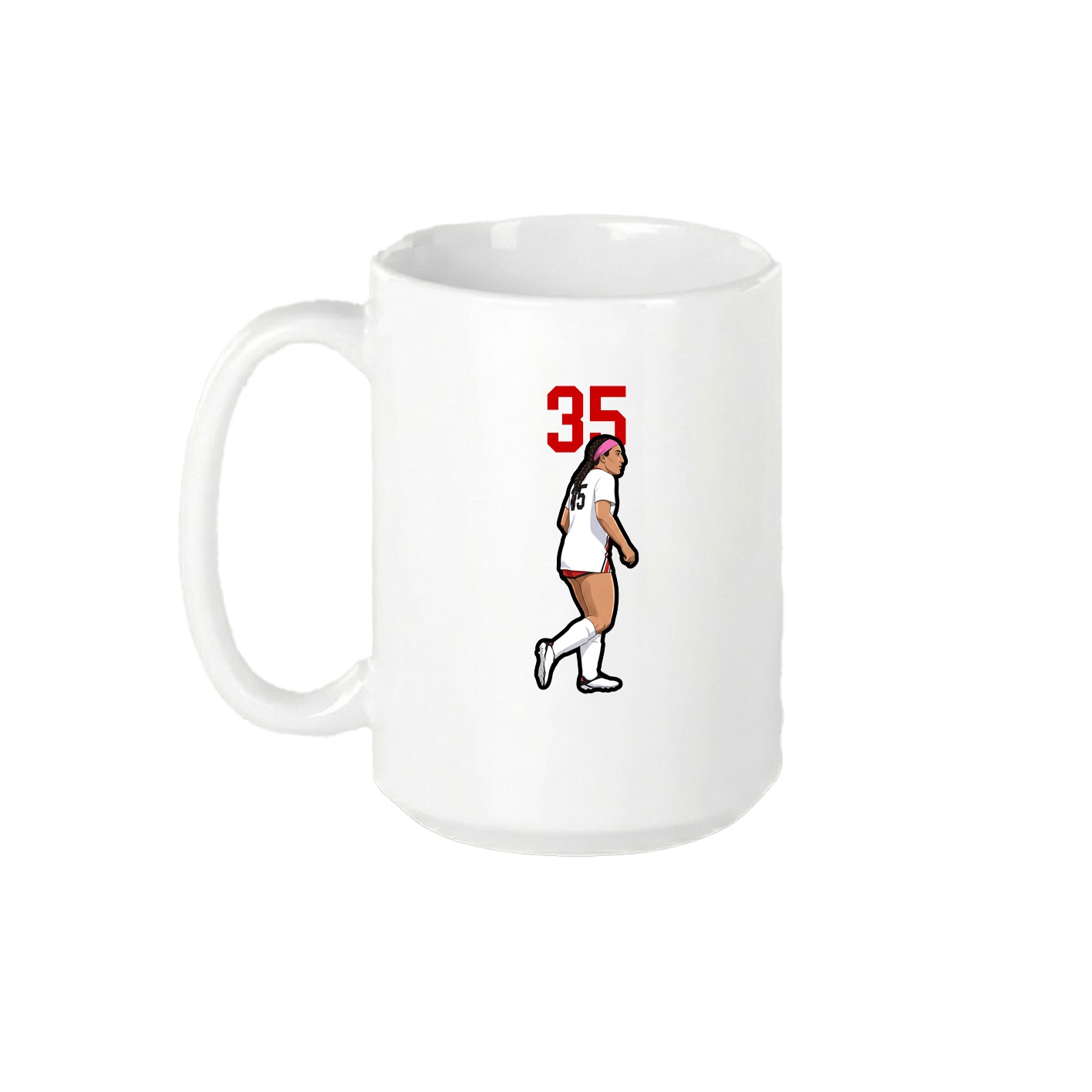 15oz Coffee Mug — Number Top in White