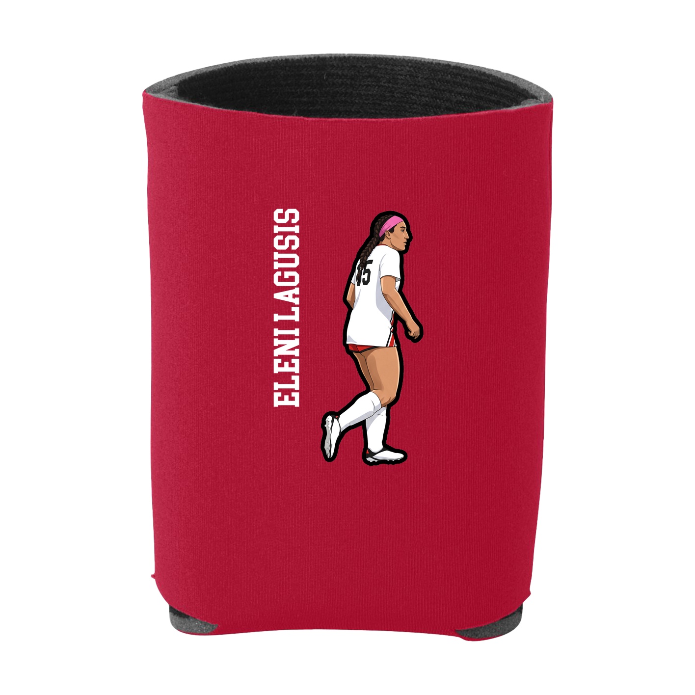 Can Holder — Name Vertical in Red