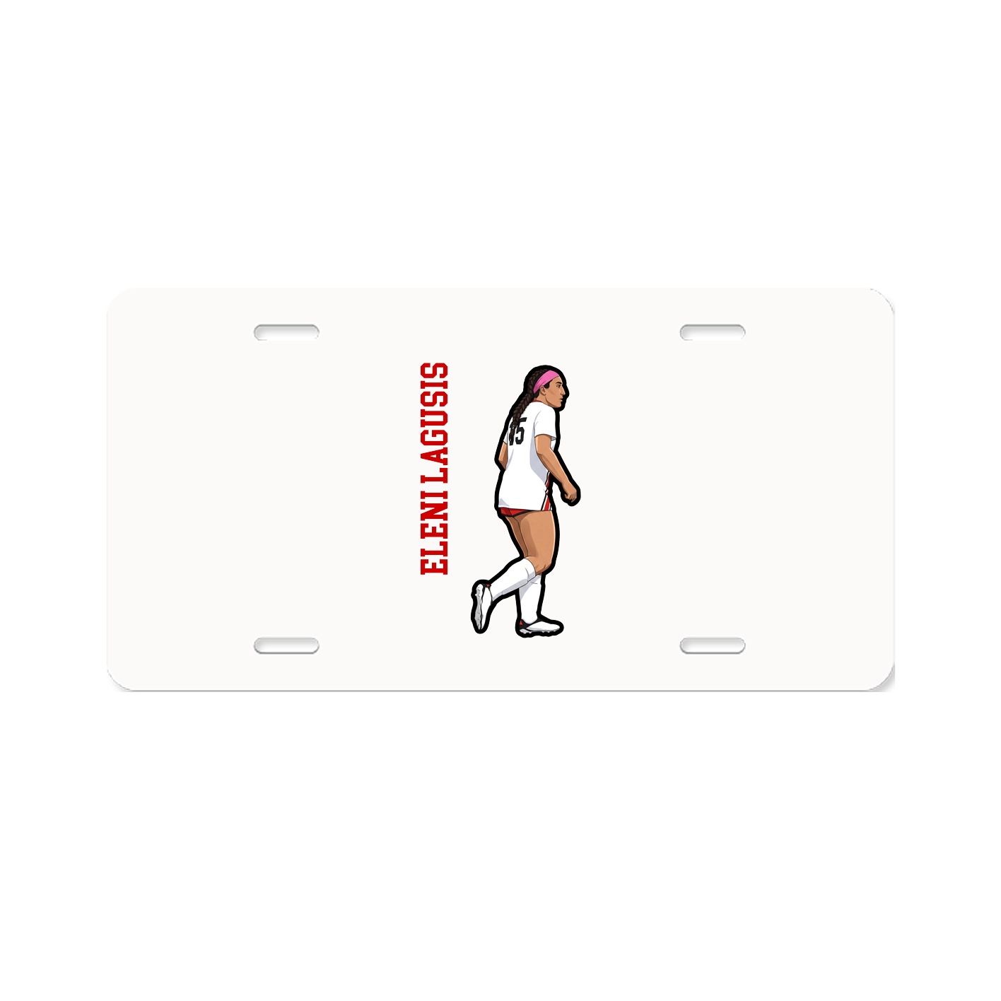 License Plate — Name Vertical in Classic