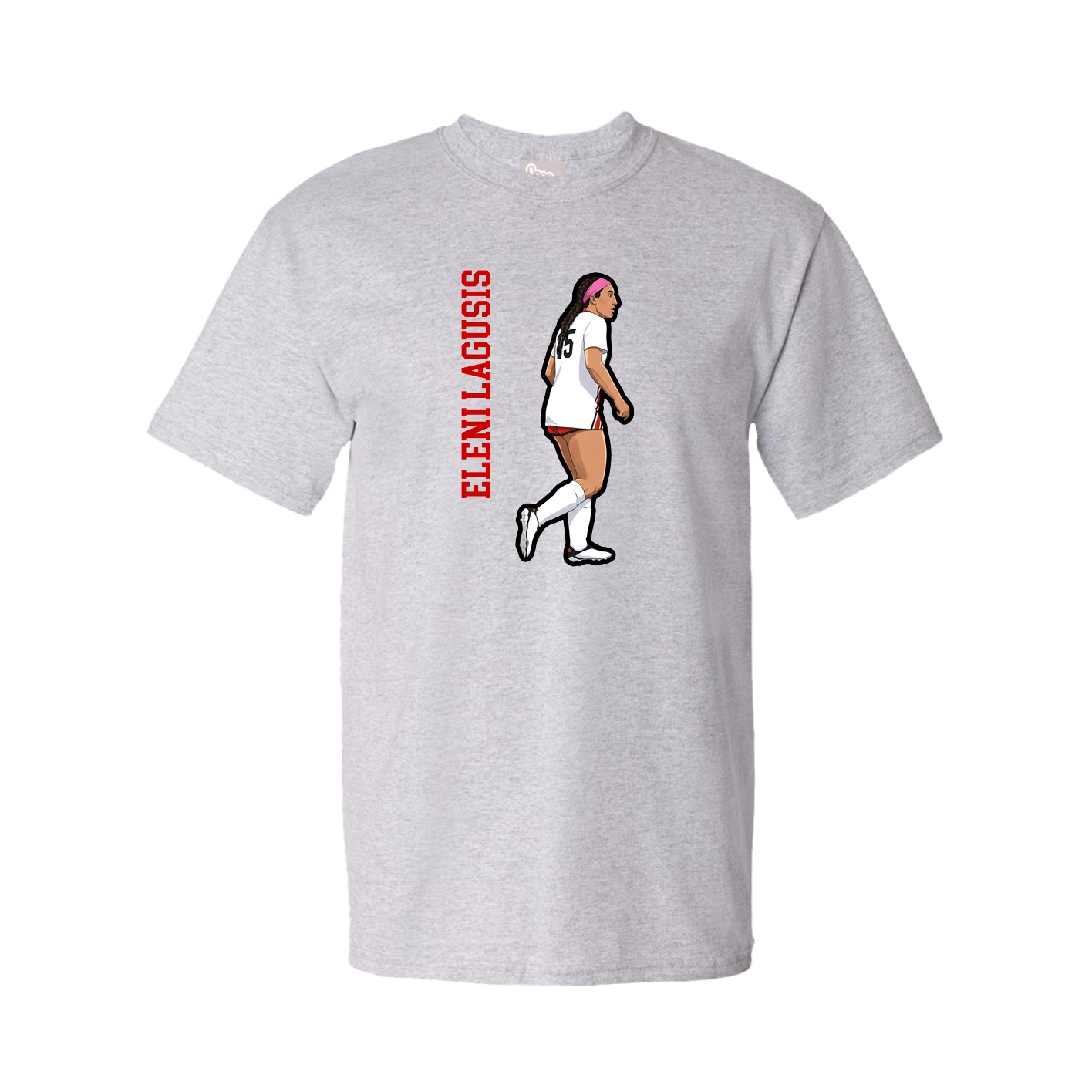 Tee — Name Vertical in Grey