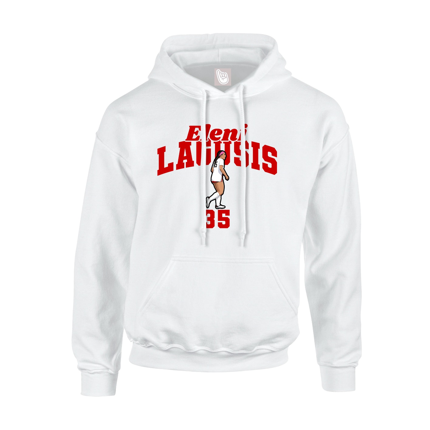 Hoodie — Signature Arch in White