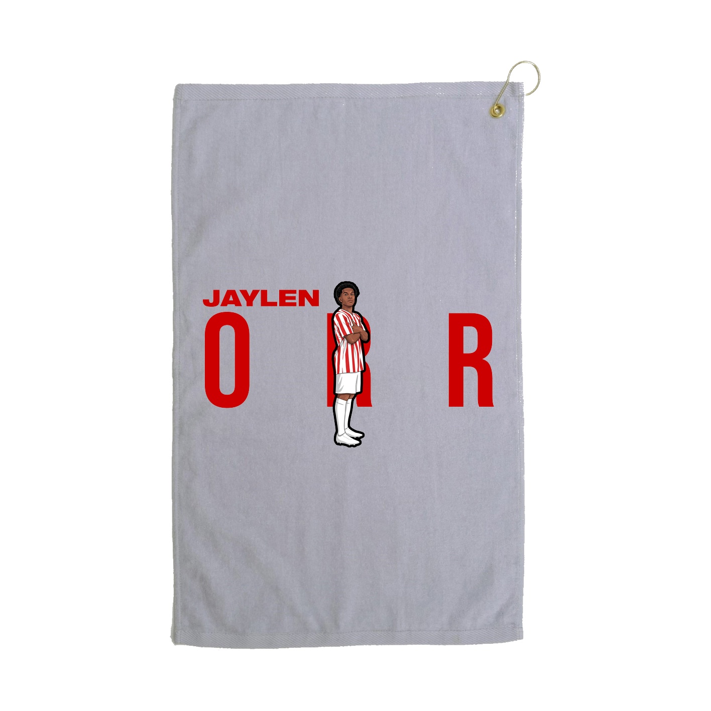 Golf Towel — Player Name in Grey