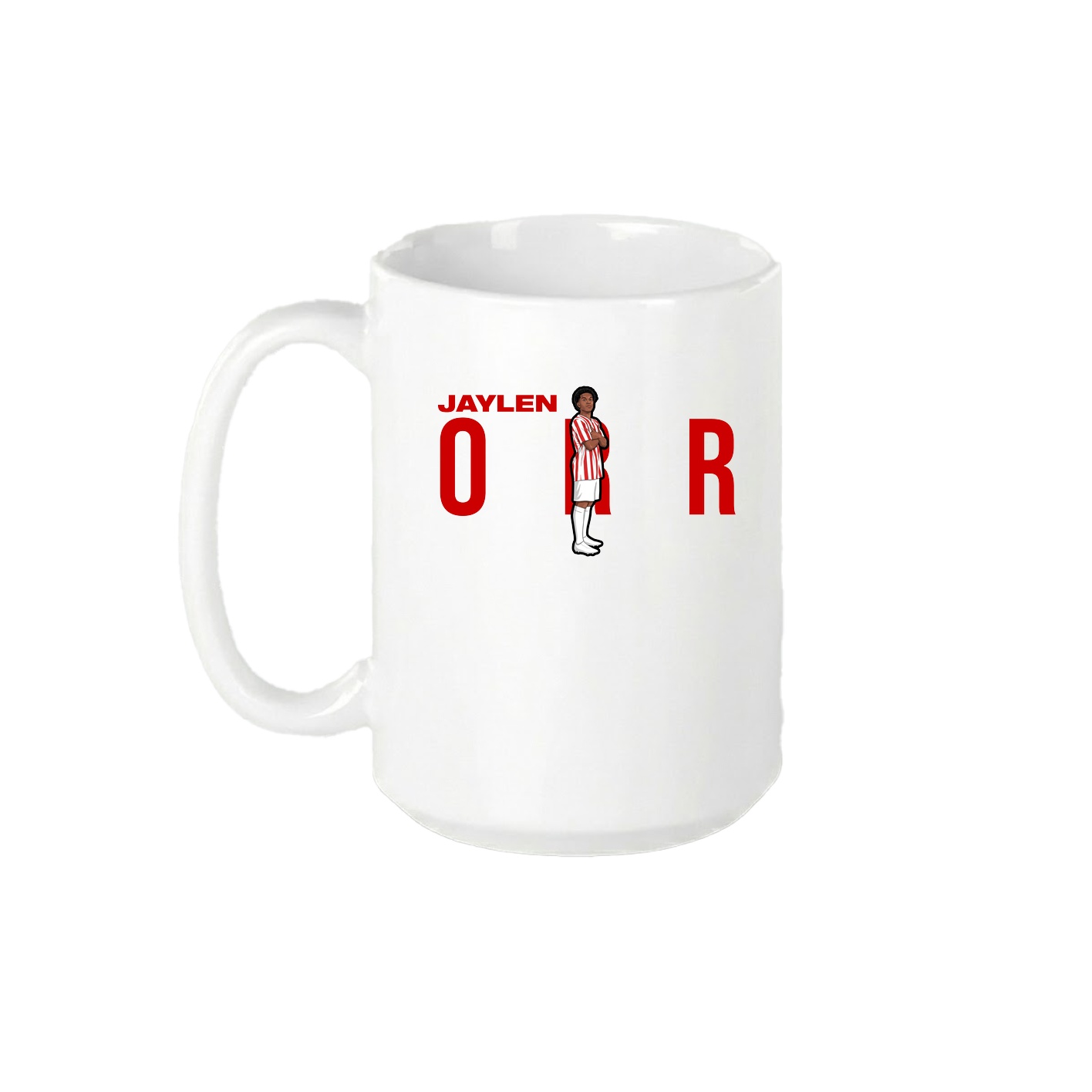 15oz Coffee Mug — Player Name in White