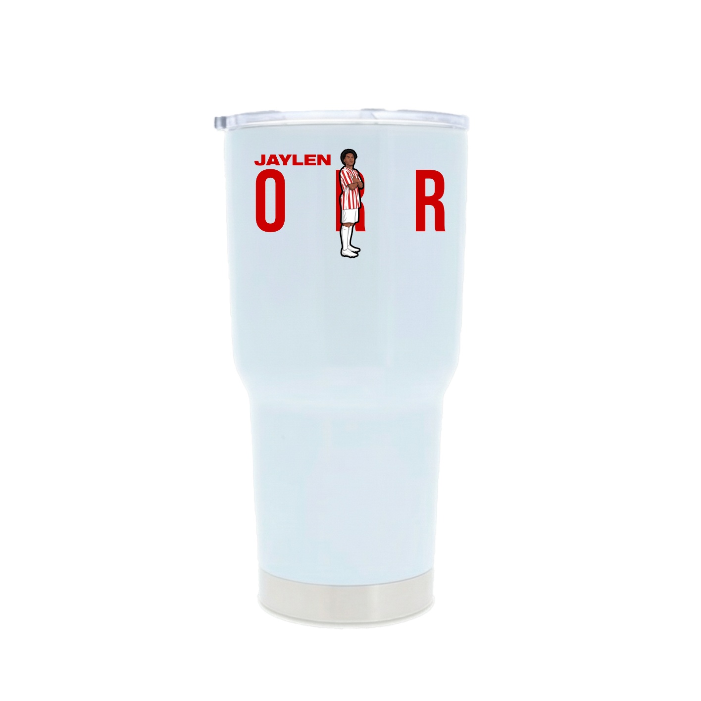30oz Stainless Steel Tumbler — Player Name in White