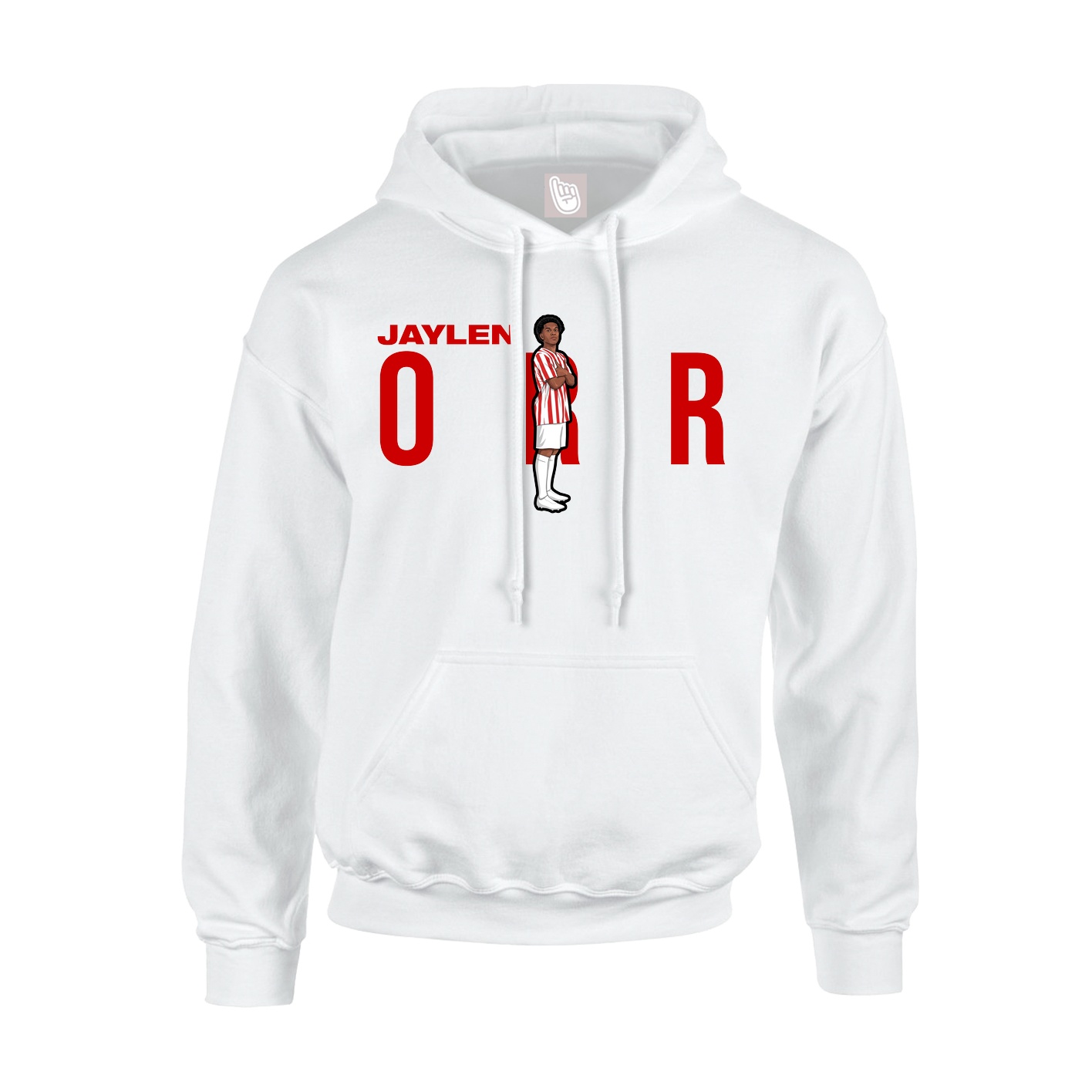 Youth Hoodie — Player Name in White