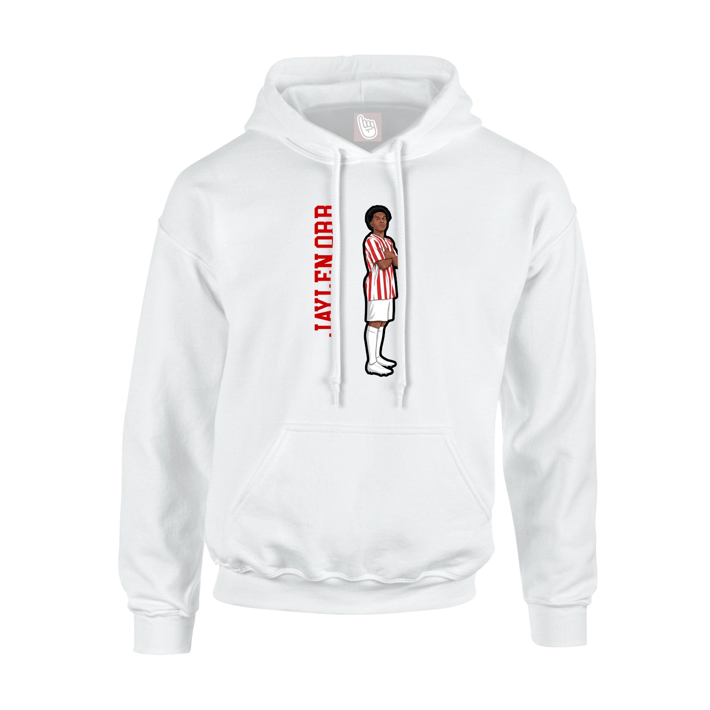 Hoodie — Name Vertical in White