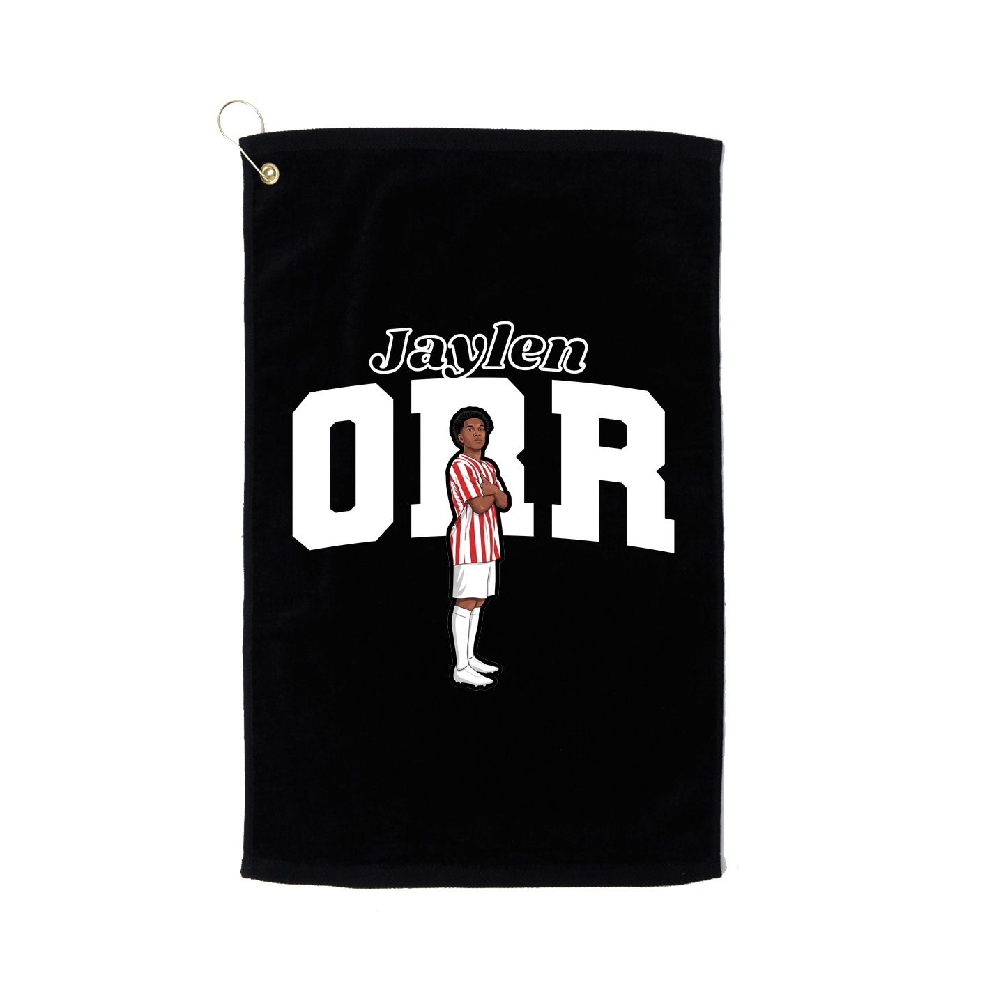 Golf Towel — Name Arch in Black