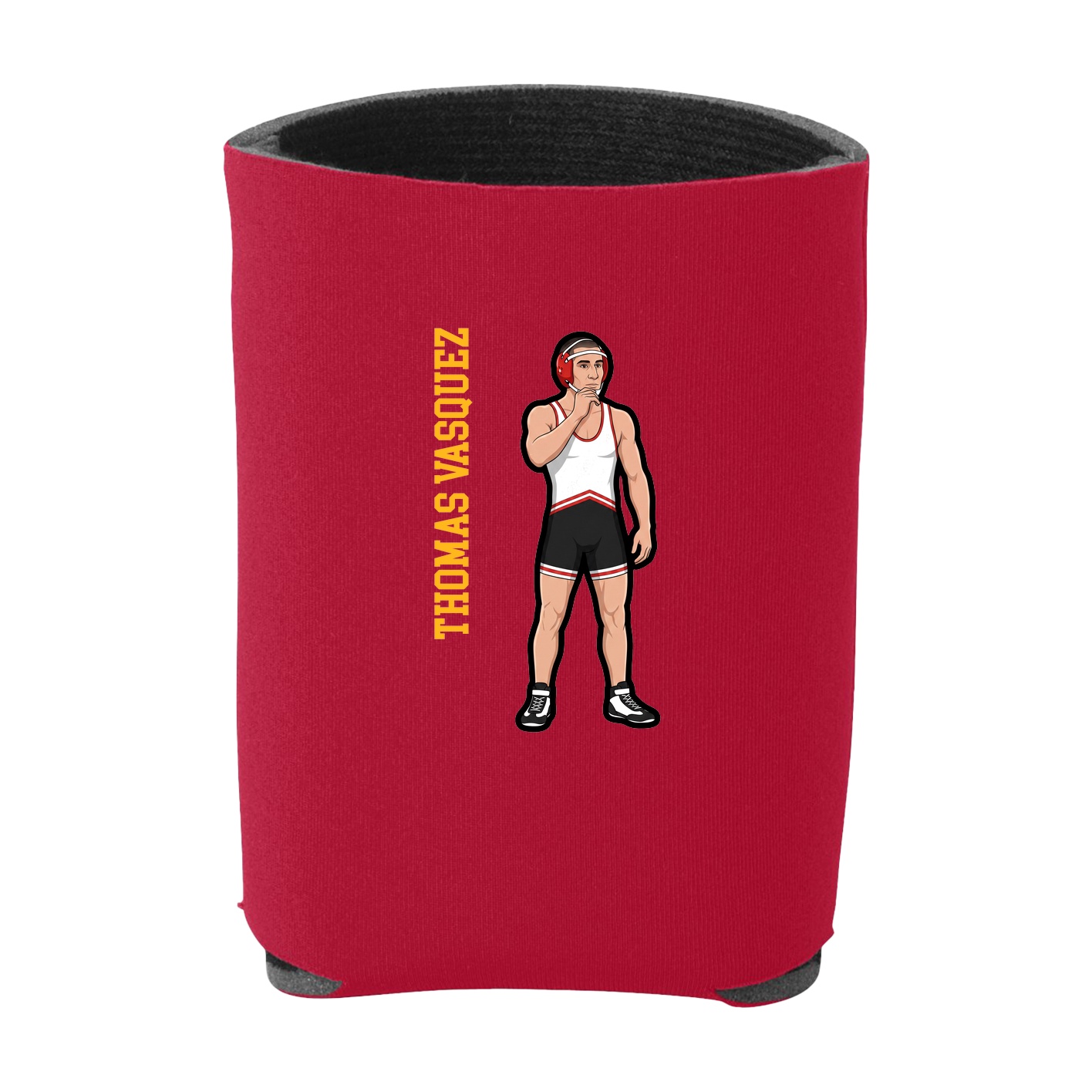 Can Holder — Name Vertical in Red
