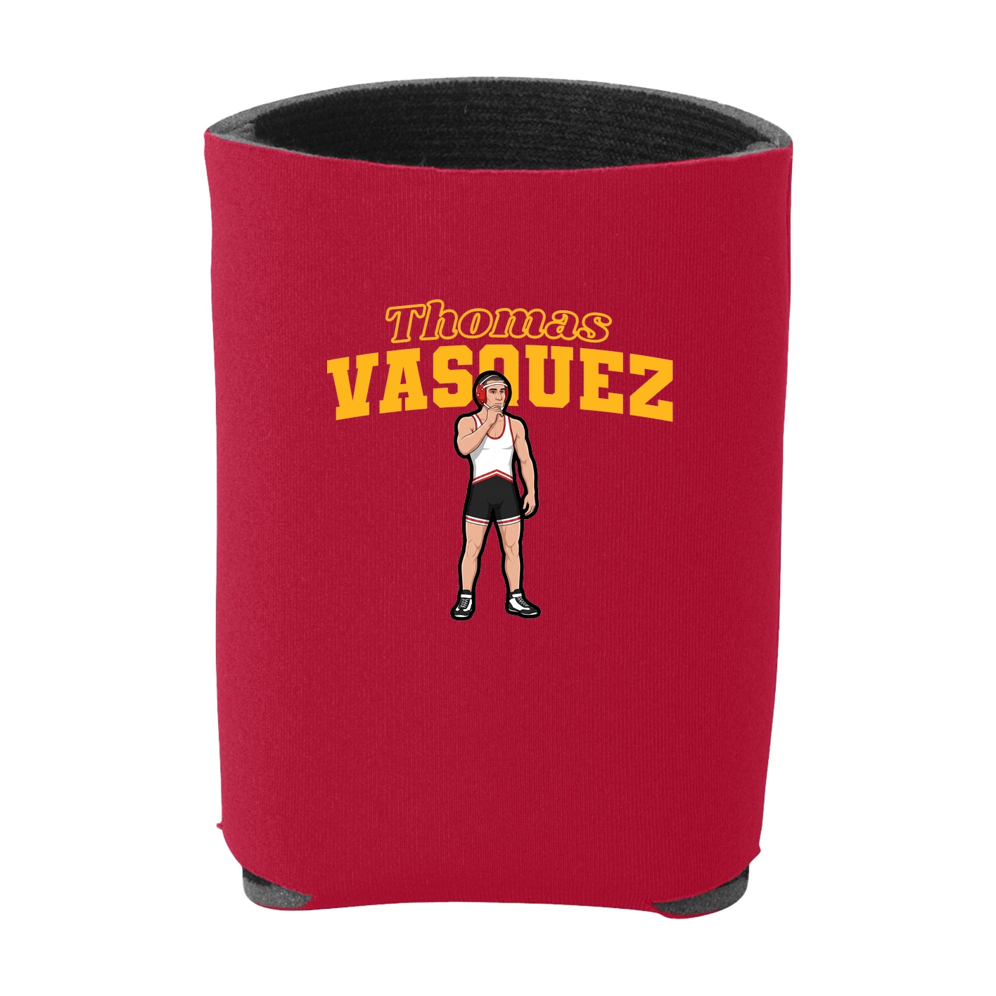 Can Holder — Name Arch in Red