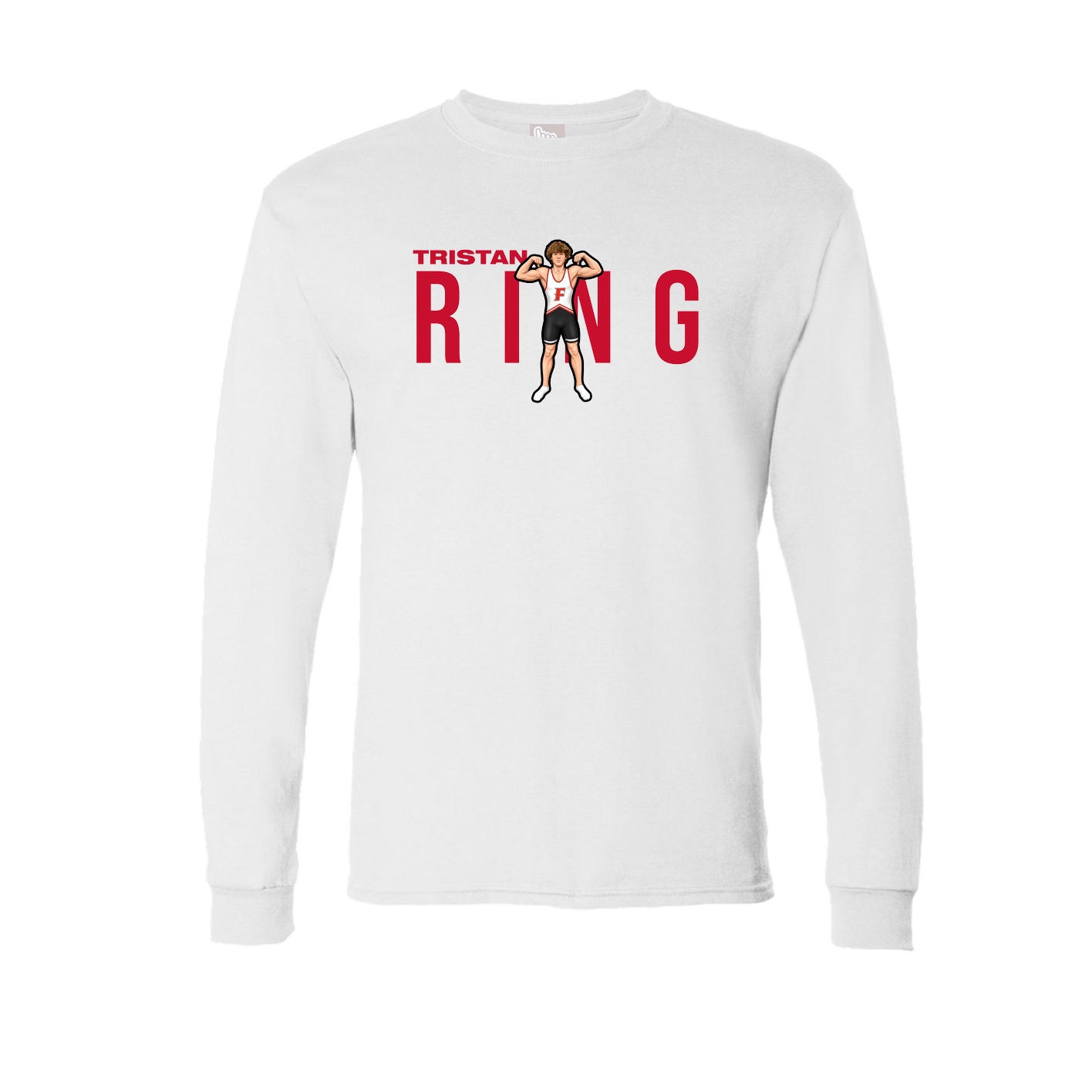 Long Sleeve Tee — Player Name in White