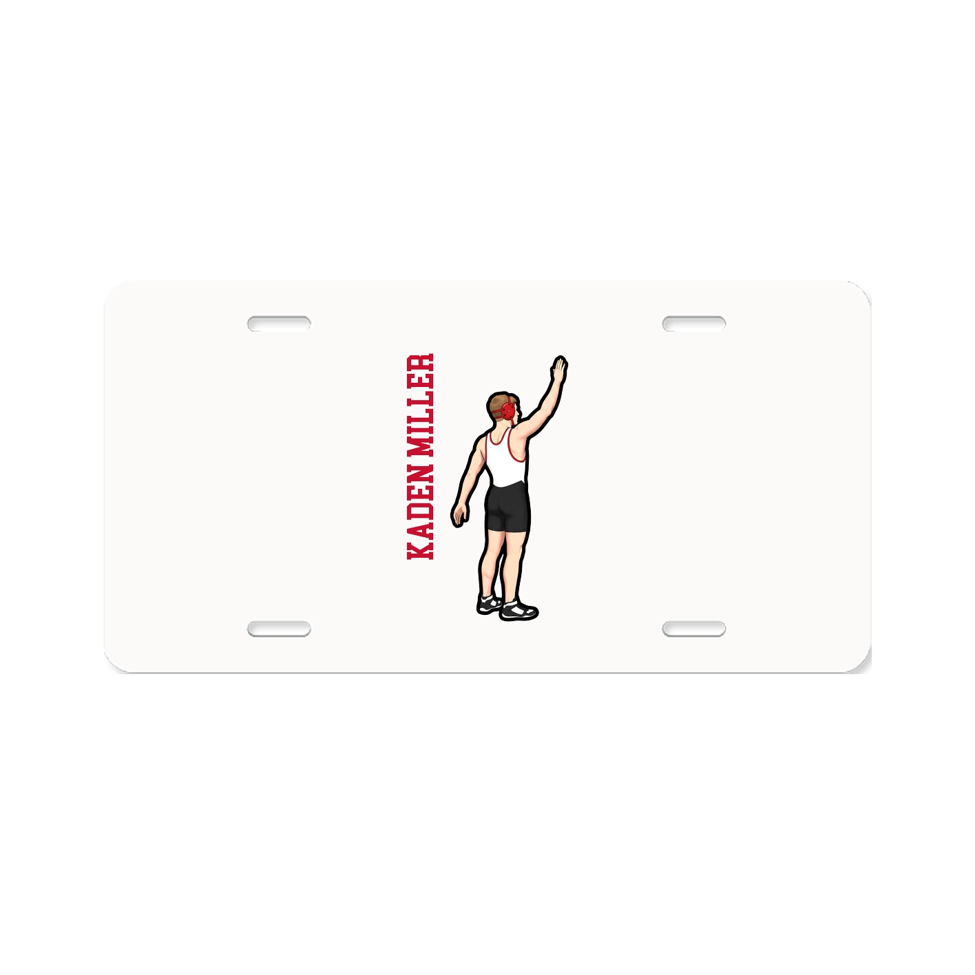 License Plate — Name Vertical in Classic
