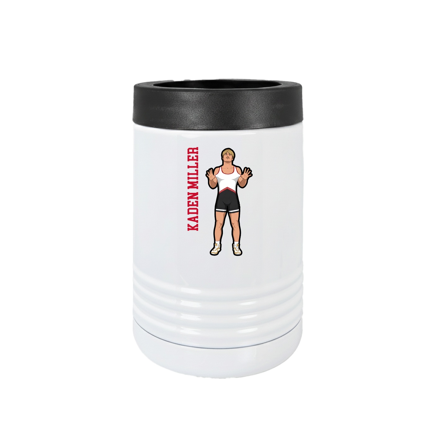 Beverage Holder — Name Vertical in White