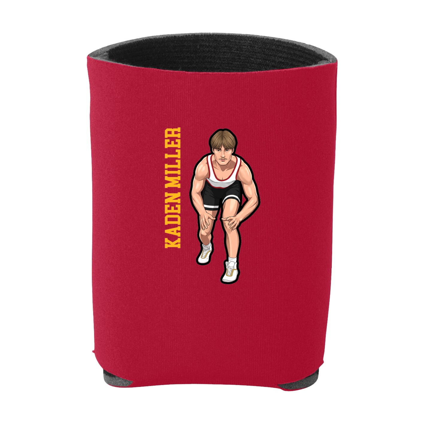 Can Holder — Name Vertical in Red