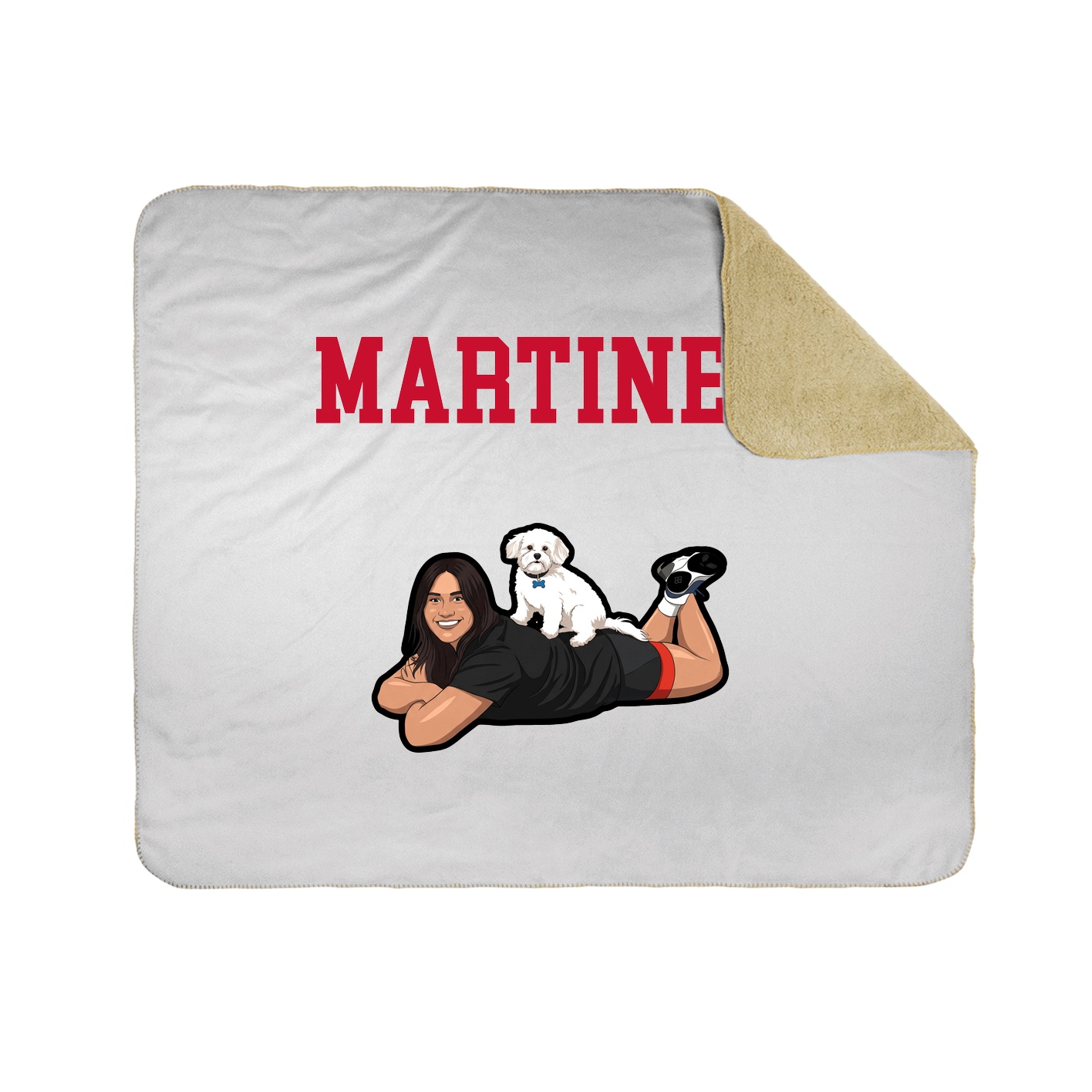 Throw Blanket — Shirsey in White