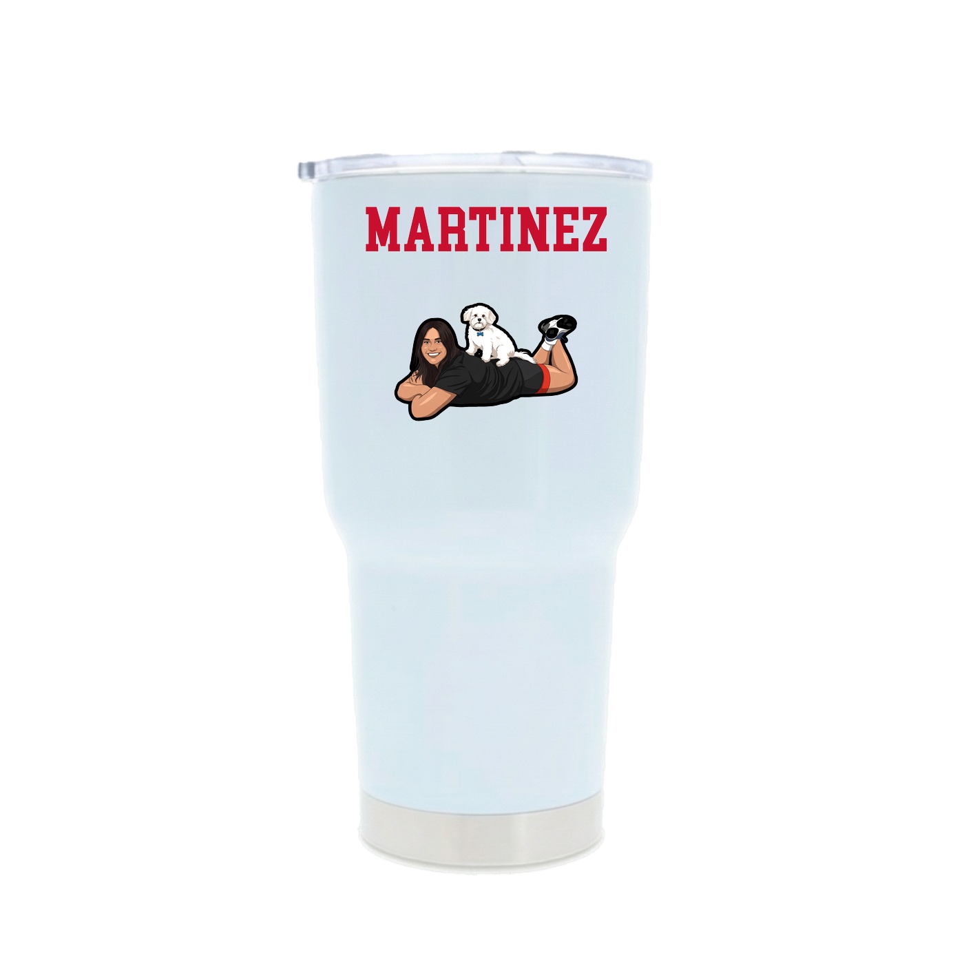 30oz Stainless Steel Tumbler — Shirsey in White