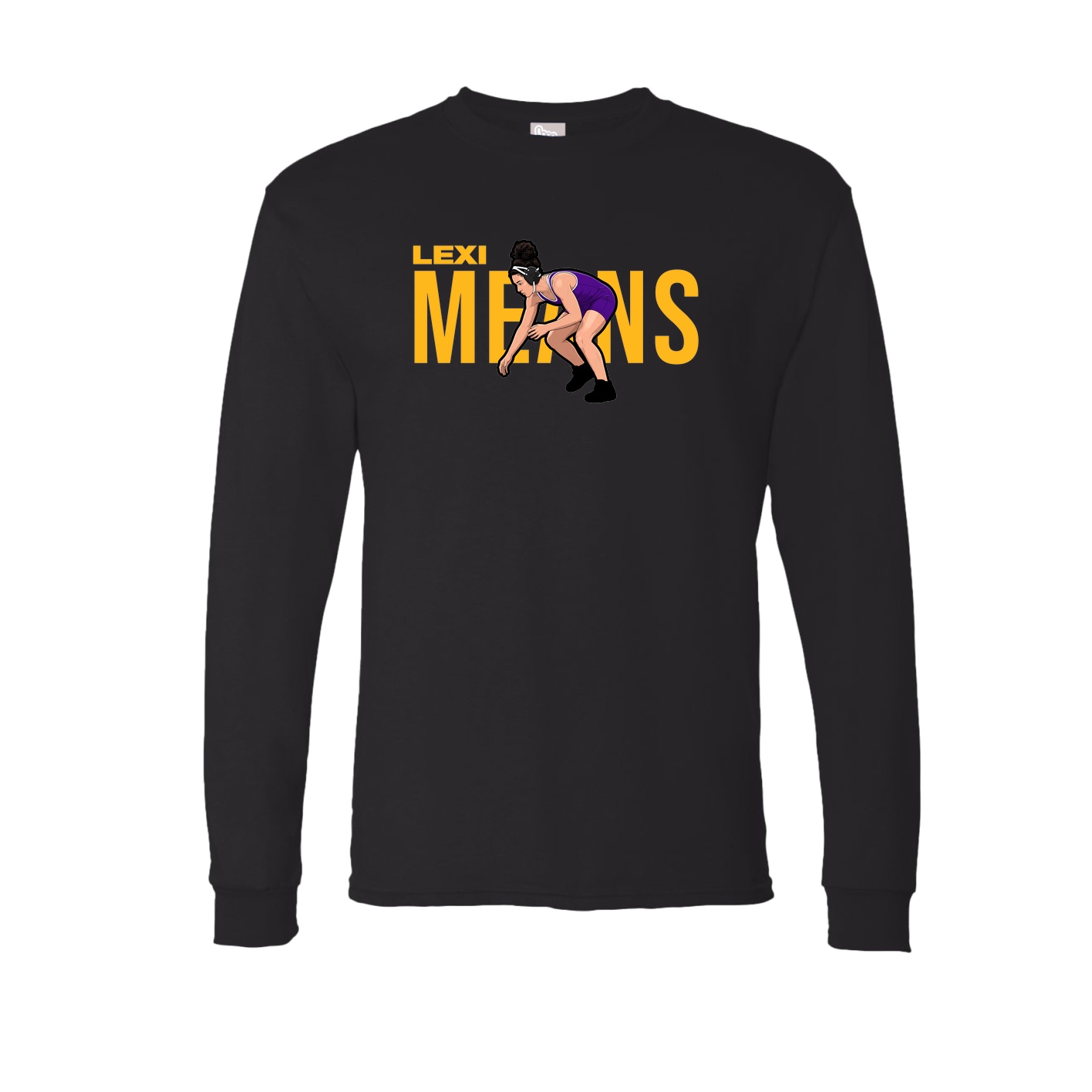Long Sleeve Tee — Player Name in Black