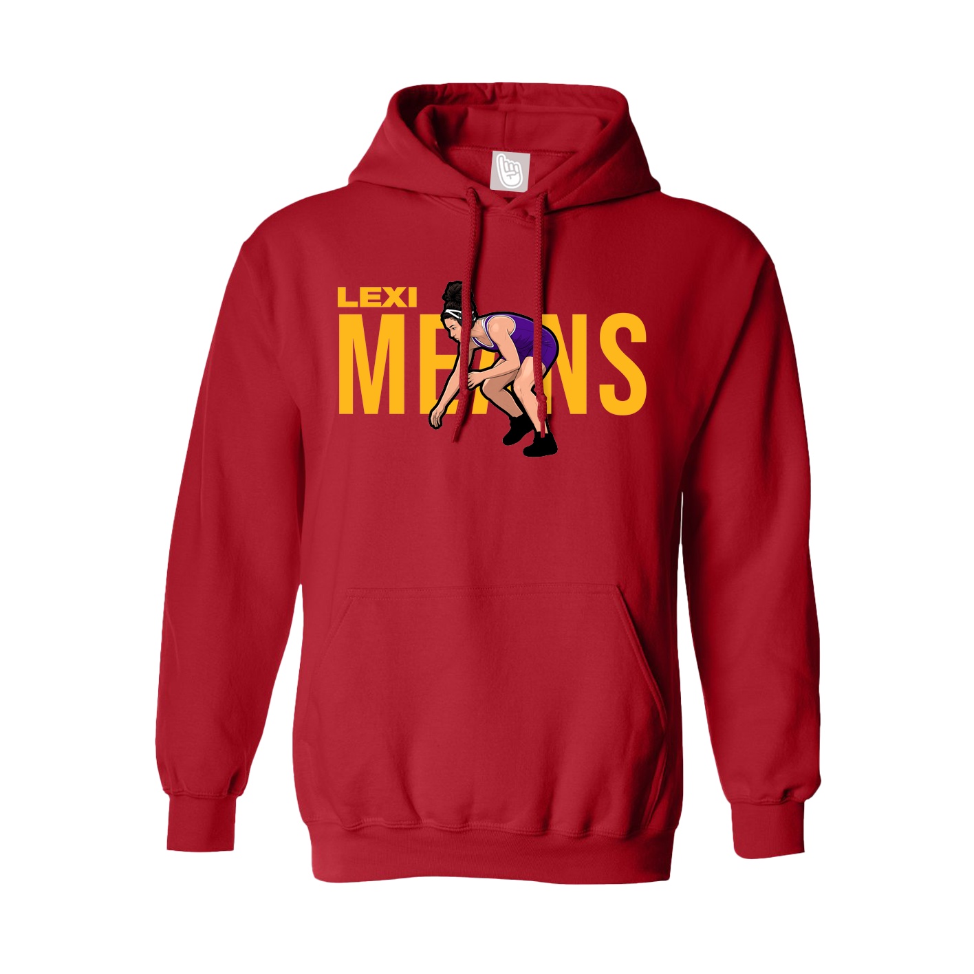 Hoodie — Player Name in Red