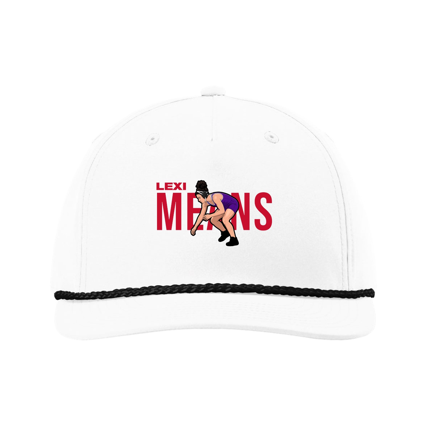 Five-Panel Classic Rope Cap — Player Name in White