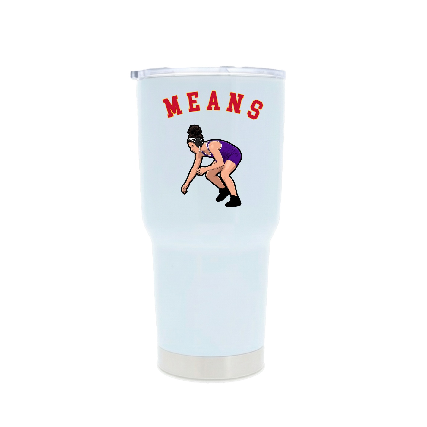30oz Stainless Steel Tumbler — Shirsey Arch in White