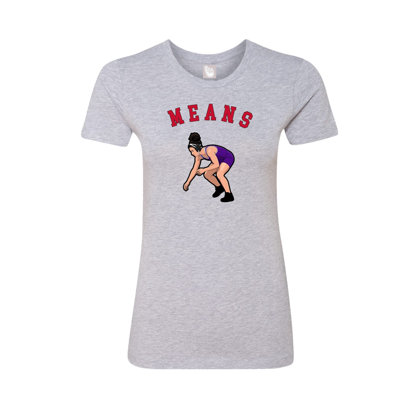 Fitted Women's Tee — Shirsey Arch in Grey