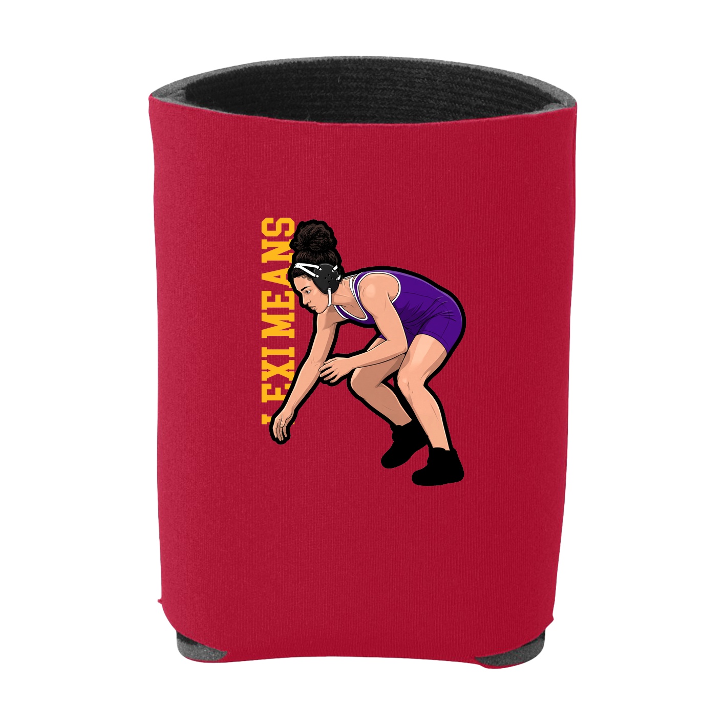 Can Holder — Name Vertical in Red