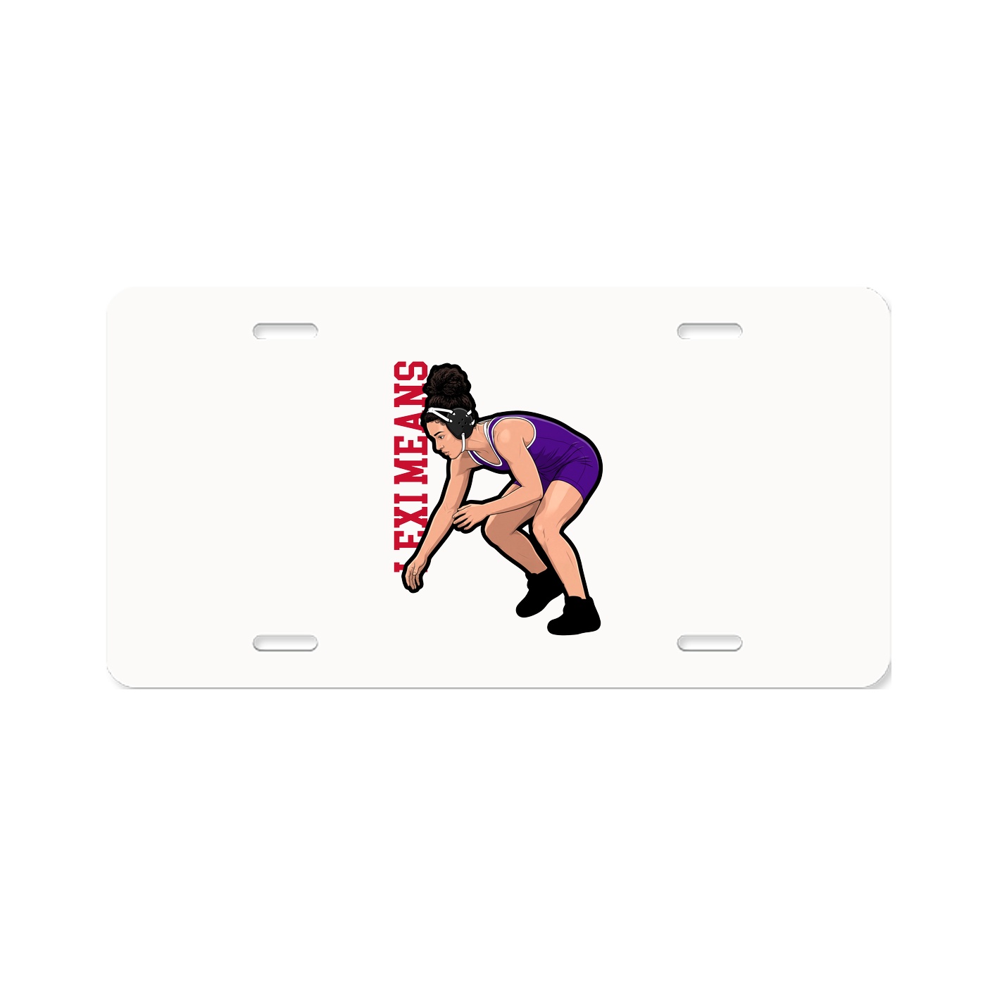 License Plate — Name Vertical in Classic