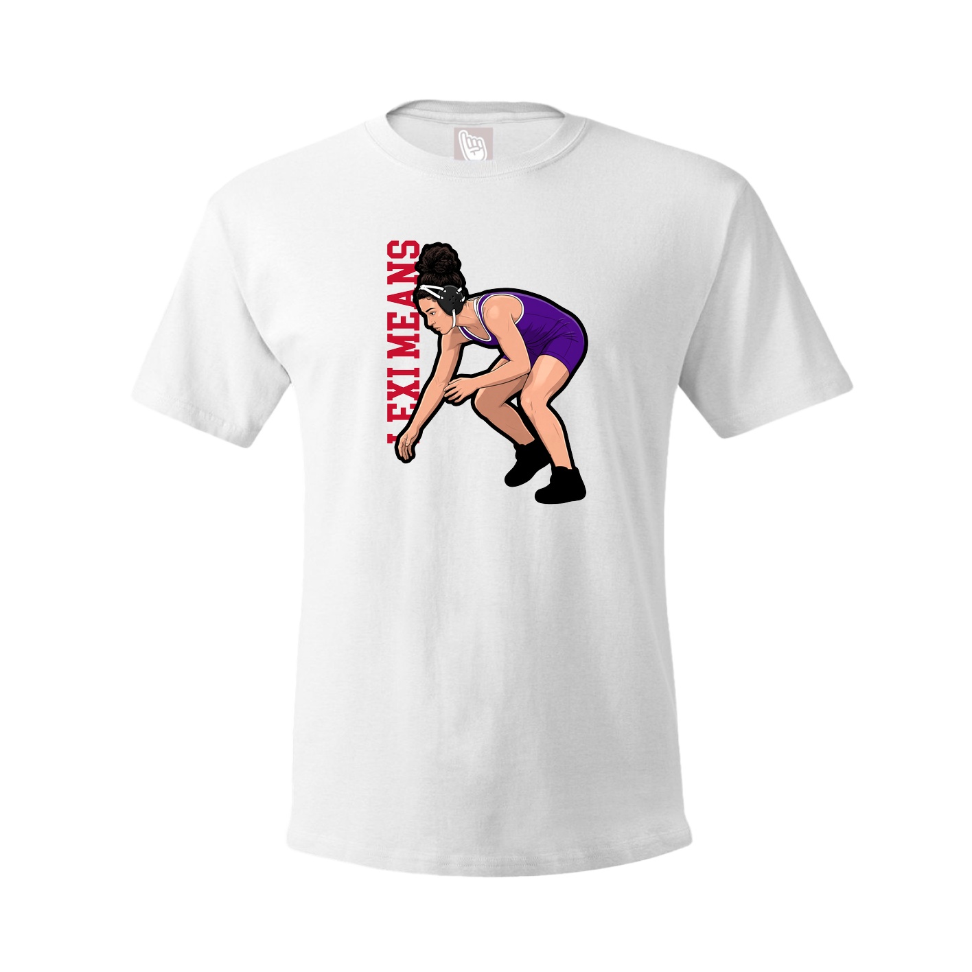 Tee — Name Vertical in White