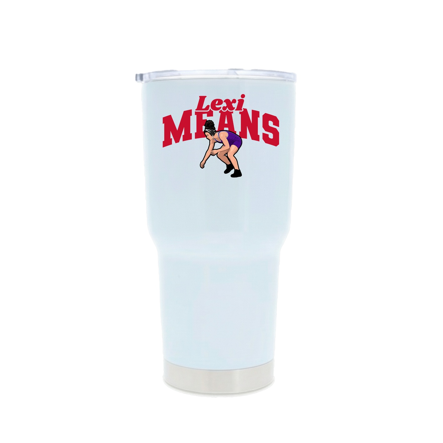 30oz Stainless Steel Tumbler — Signature Arch in White