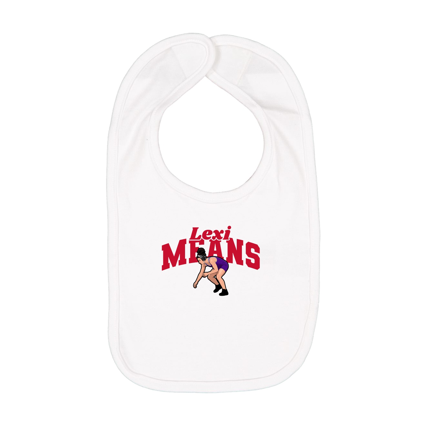 Infant Bib — Signature Arch in White