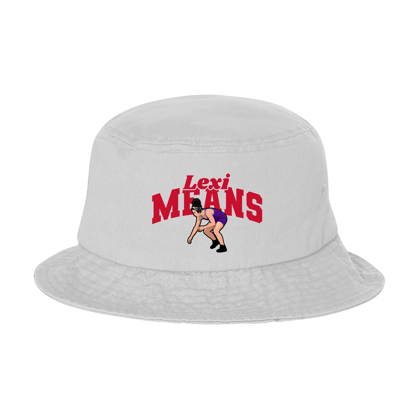 Bucket Cap — Signature Arch in White
