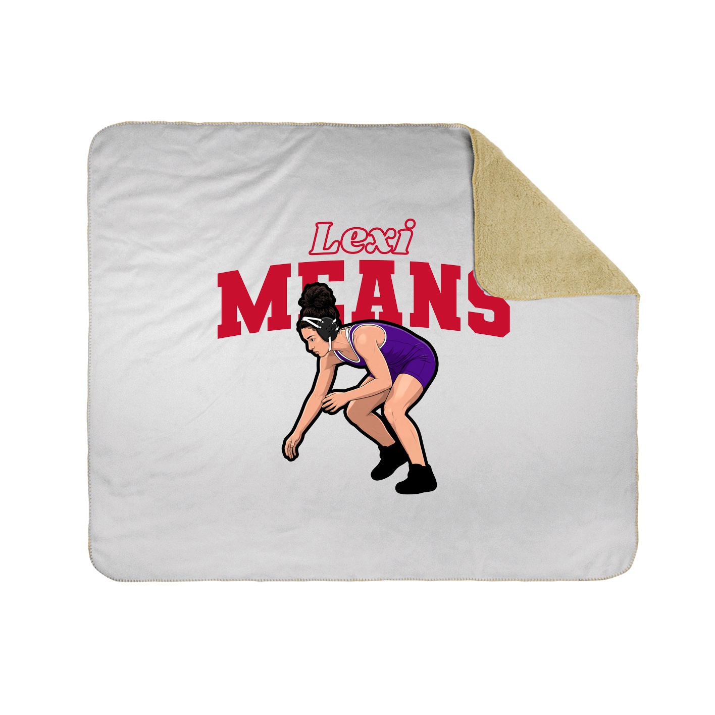 Throw Blanket — Name Arch in White