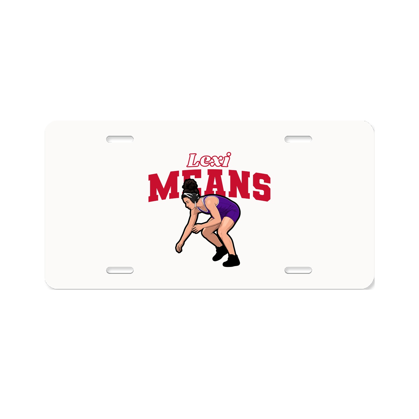 License Plate — Name Arch in Classic
