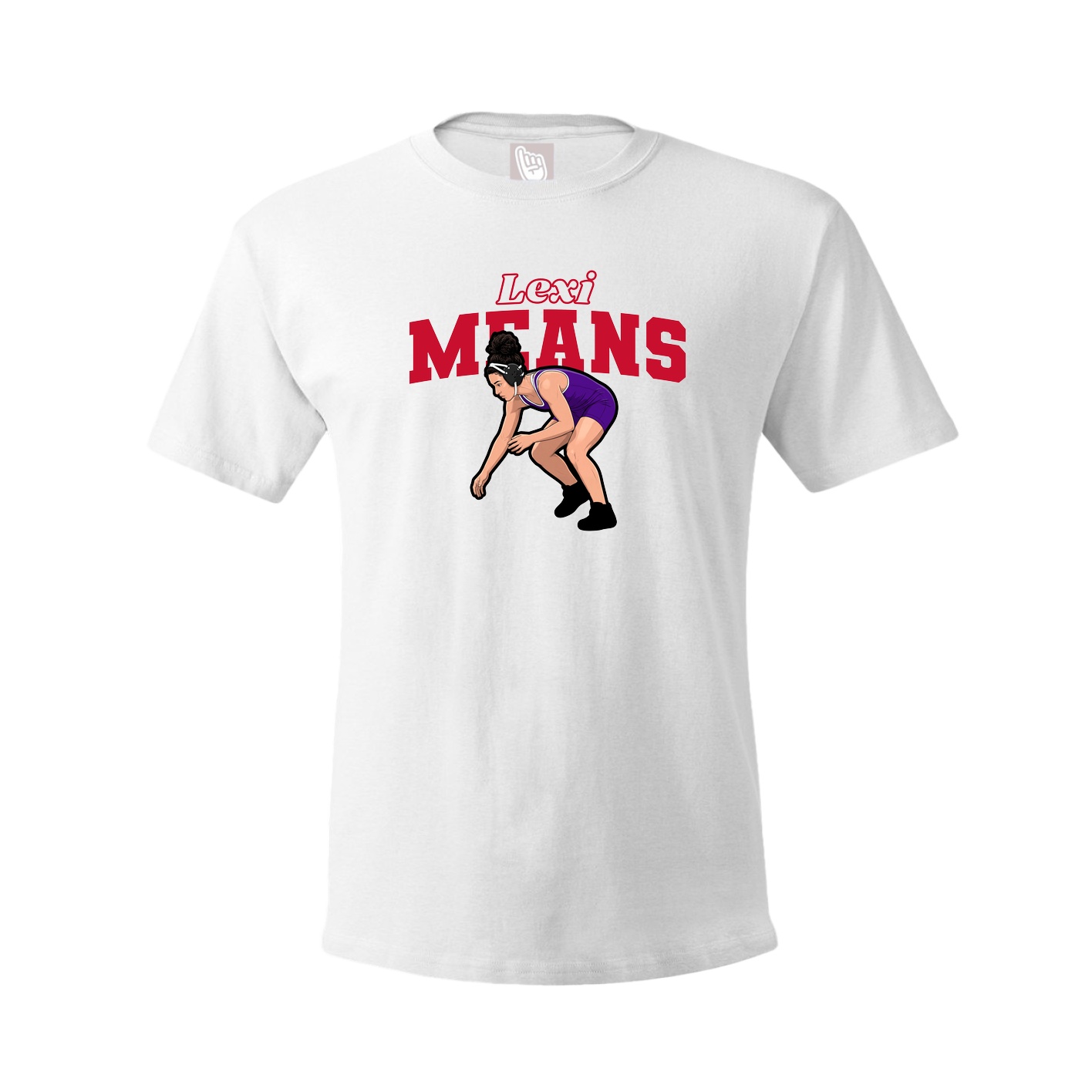 Youth Tee — Name Arch in White