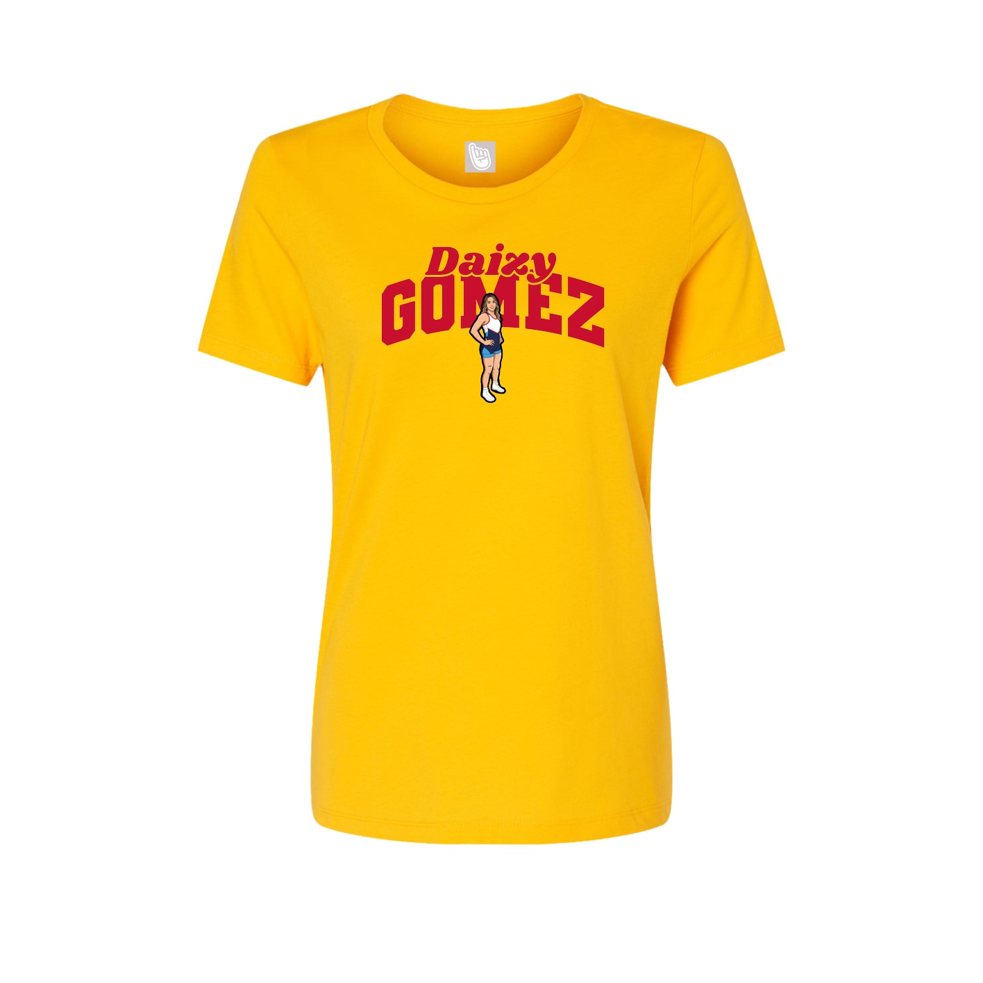 Fitted Women's Tee — Signature Arch in Gold