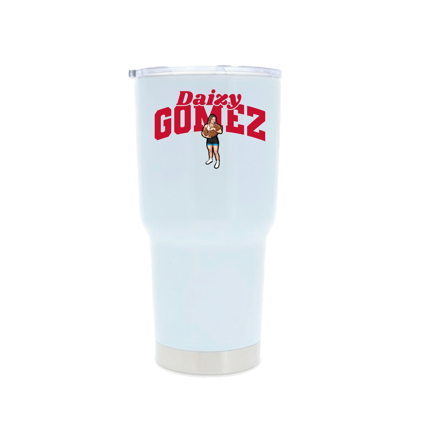 30oz Stainless Steel Tumbler — Signature Arch in White