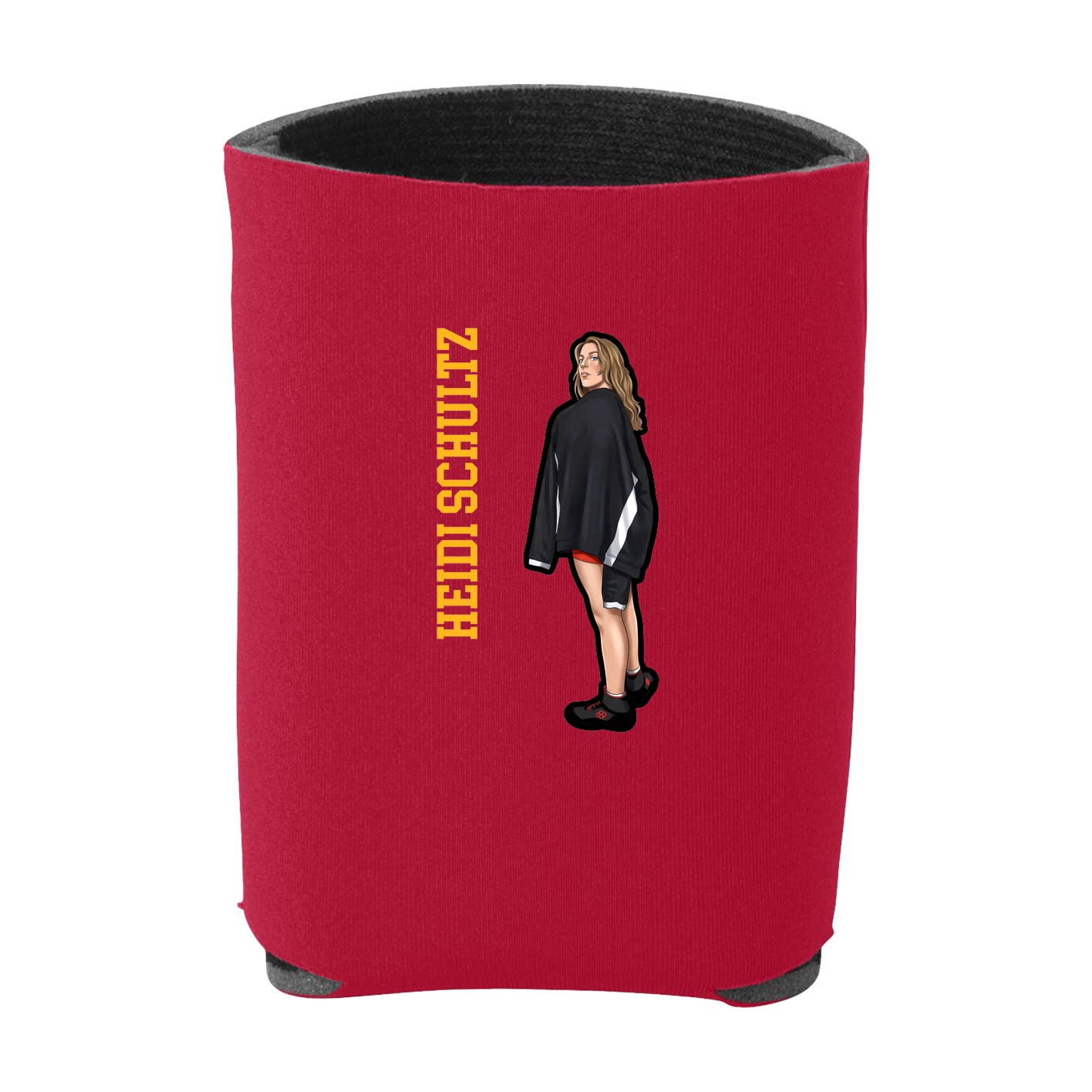 Can Holder — Name Vertical in Red