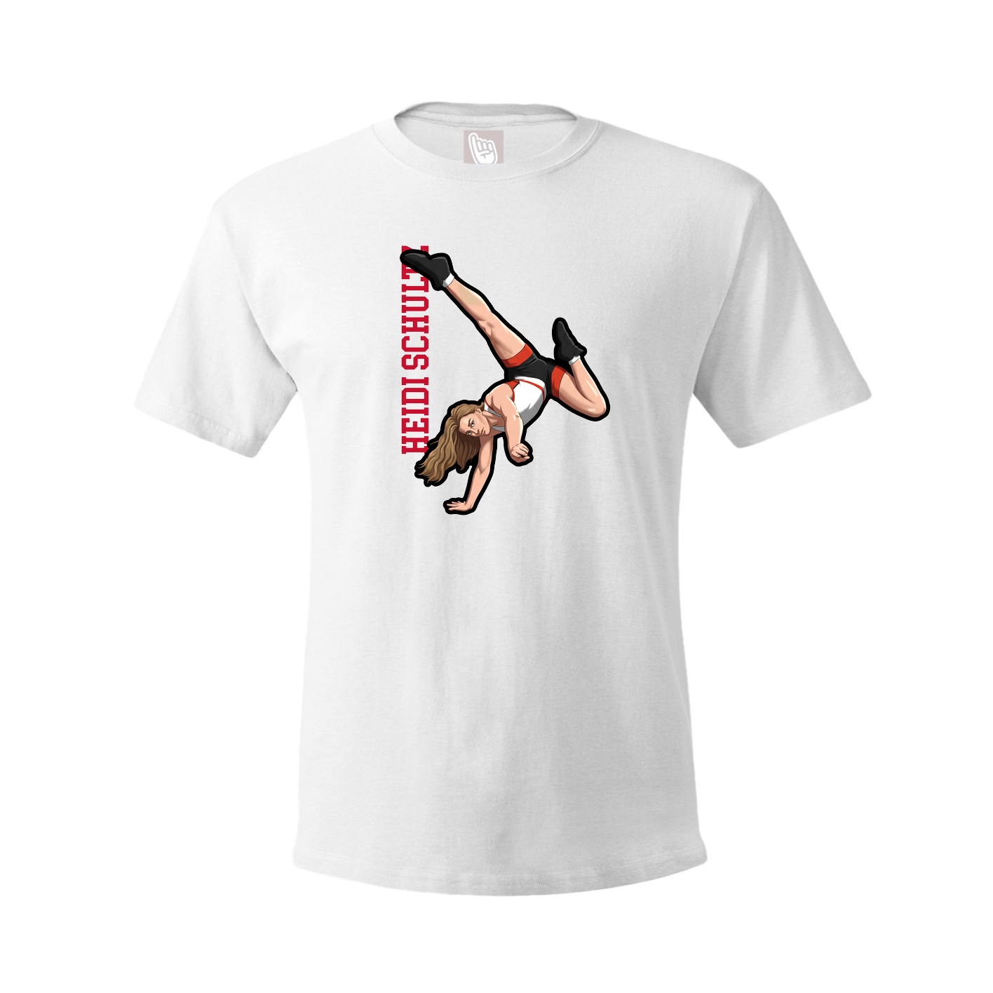 Tee — Name Vertical in White