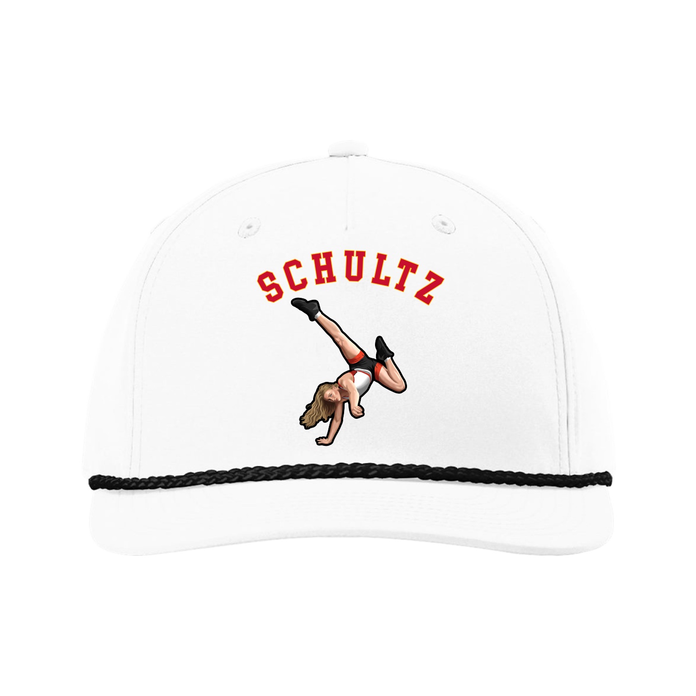 Five-Panel Classic Rope Cap — Shirsey Arch in White