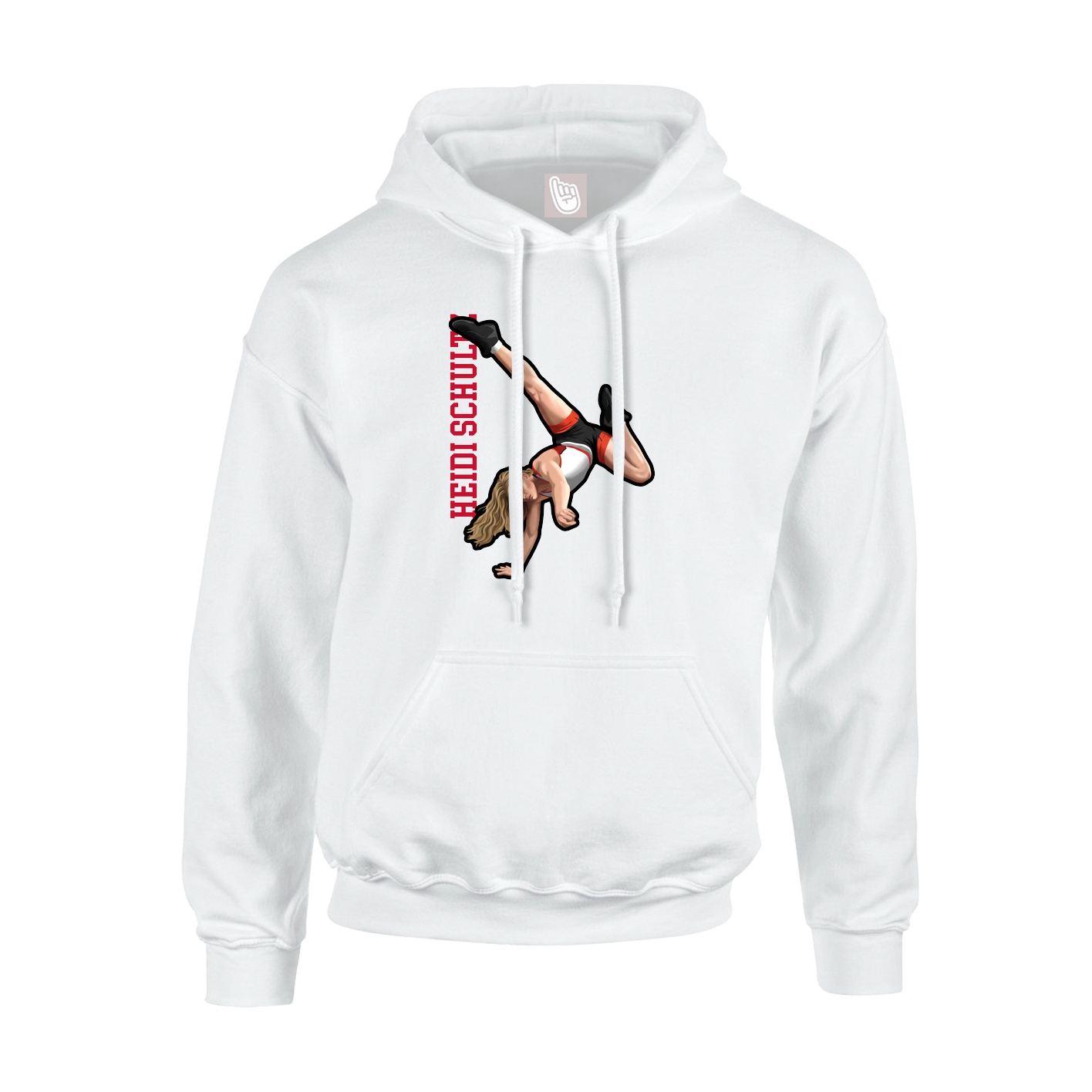 Youth Hoodie — Name Vertical in White
