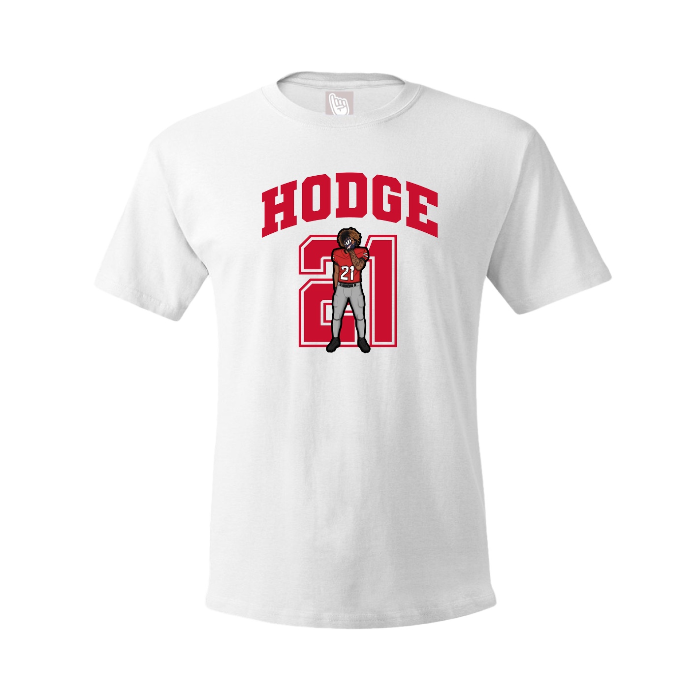 Youth Tee — Number in White