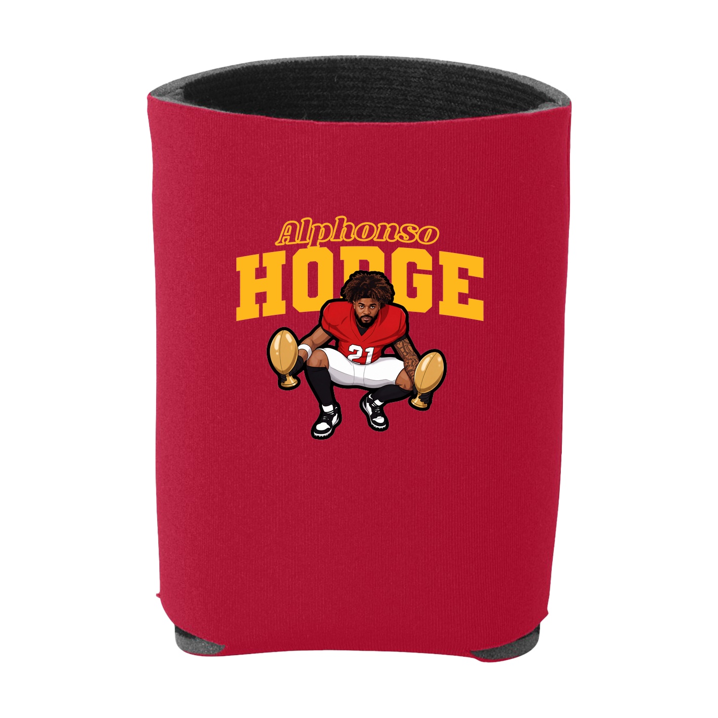 Can Holder — Name Arch in Red