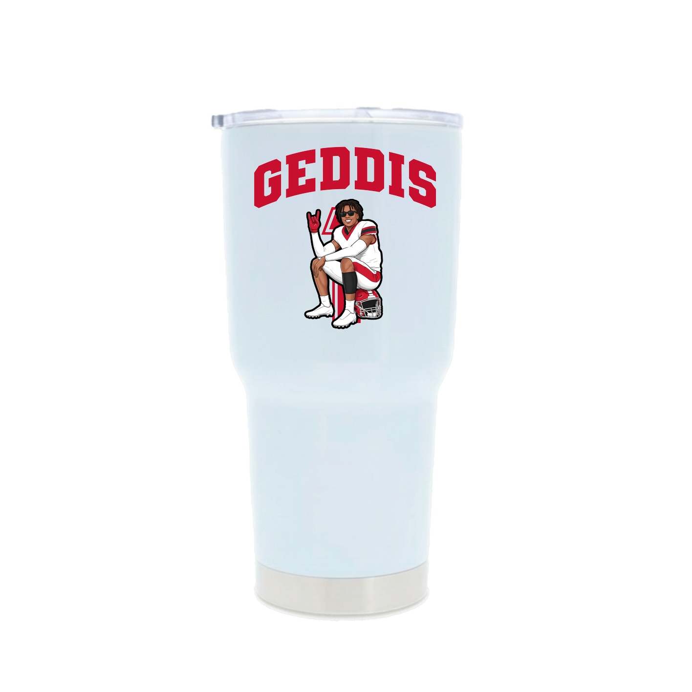 30oz Stainless Steel Tumbler — Number in White