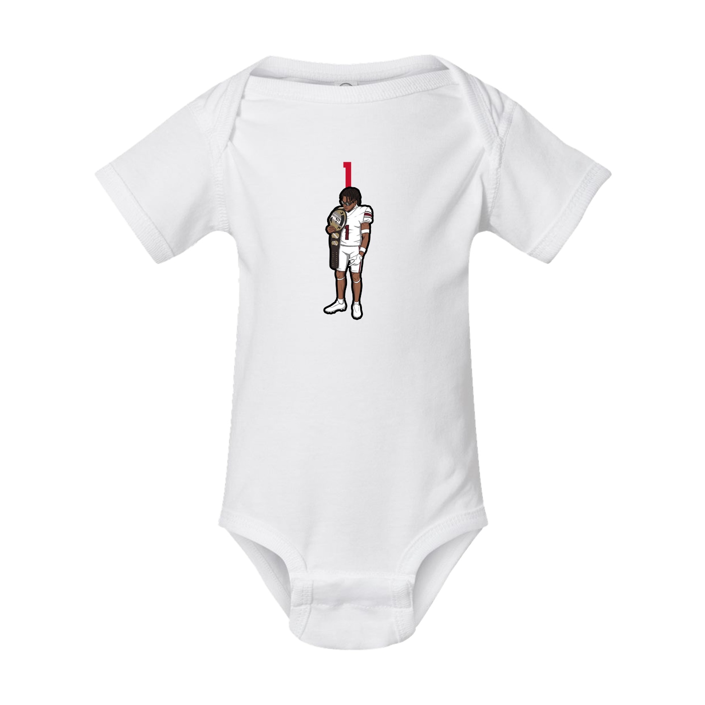Baby Onesie — Number Top in White