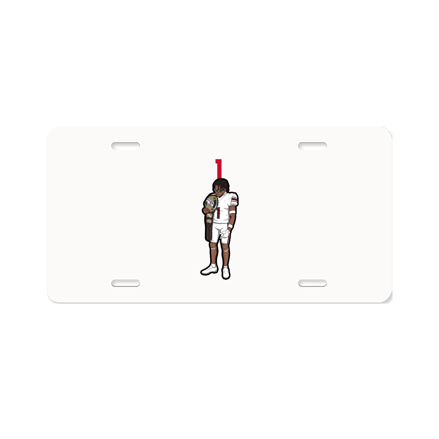 License Plate — Number Top in Classic