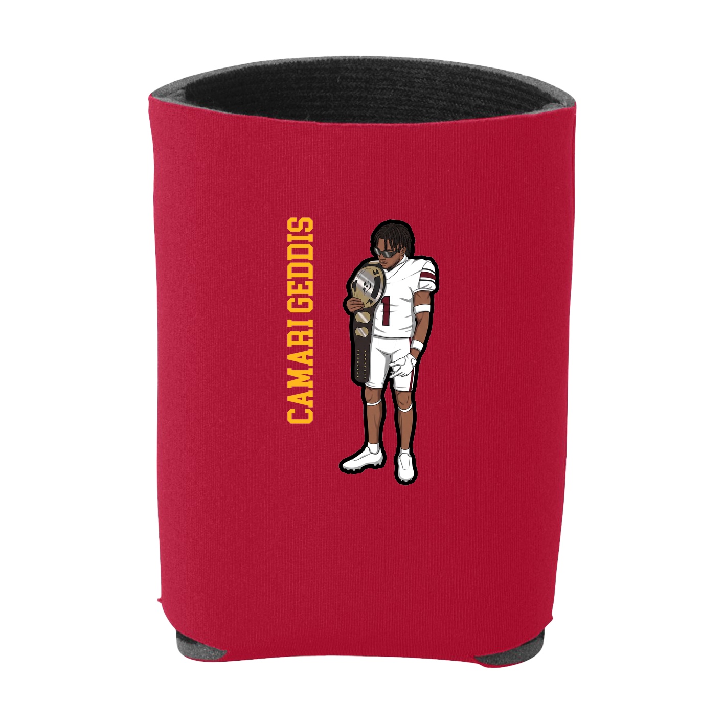 Can Holder — Name Vertical in Red