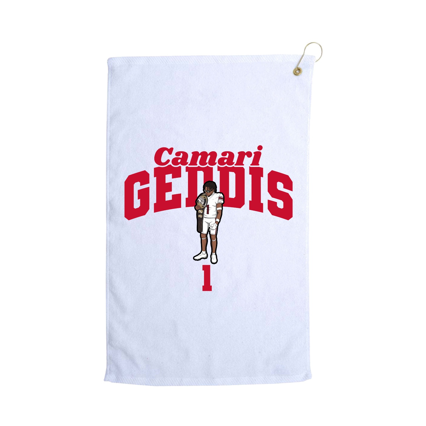 Golf Towel — Signature Arch in White