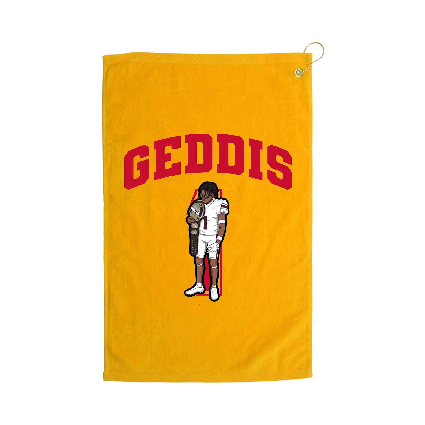 Golf Towel — Number in Gold