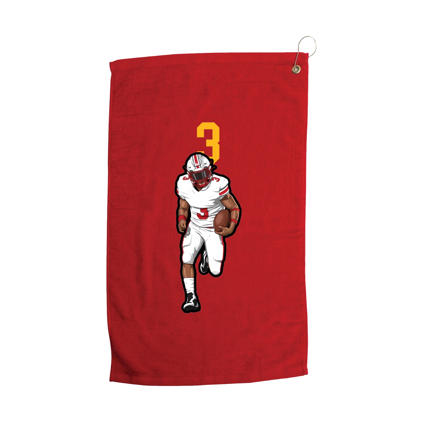 Golf Towel — Number Top in Red
